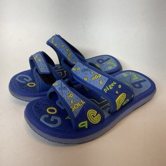 G.P Navy Blue Lightweight Slip On Slides Sandals Little Boys Size 28 - Picture 8 of 9